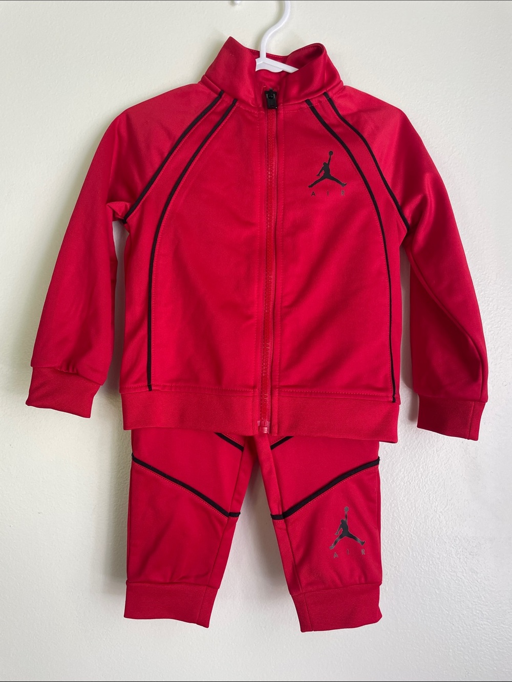 Jordan Red and Black Kids Track Jacket & Joggers